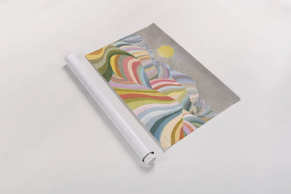 The Hills Roll On by Danhui Nai. shown as a rolled paper print. Available as archival giclee rolled canvas, fine art paper, or poster print. SKU 66057i.