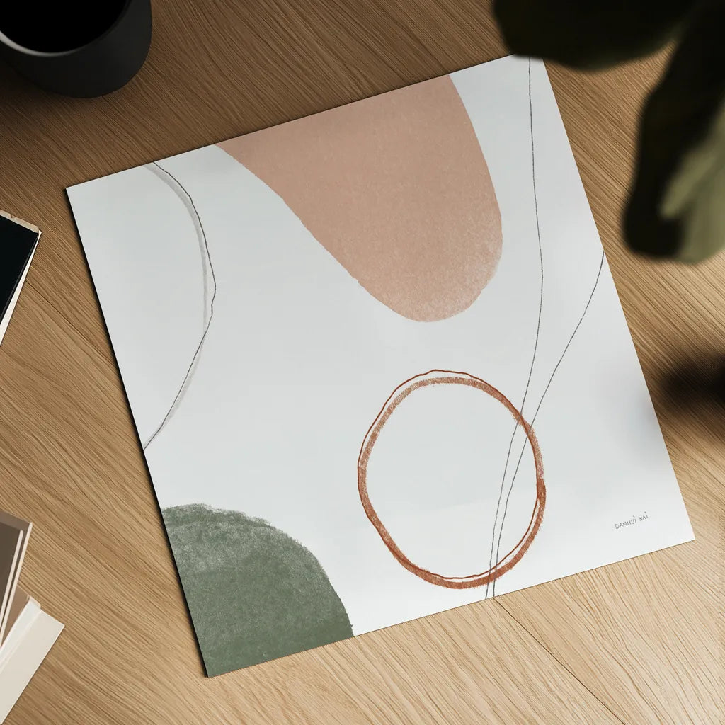 Threads of Motion II Warm Crop by Danhui Nai. Shown as a detailed flat fine art print, highlighting archival giclee quality. Available as an archival giclee rolled canvas, fine art paper, or poster print. SKU 68842a.