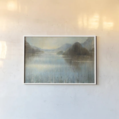 Through the Mist Crop by Danhui Nai. shown as a paper print in a white frame. Available as a archival giclee rolled canvas, fine art paper, or poster print. SKU 28649i.