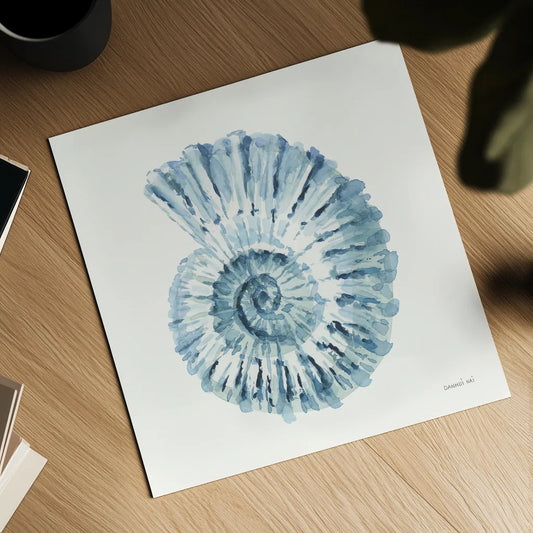 Tidepool Treasures I by Danhui Nai. Shown as a detailed flat fine art print, highlighting archival giclee quality. Available as an archival giclee rolled canvas, fine art paper, or poster print. SKU 99254a.