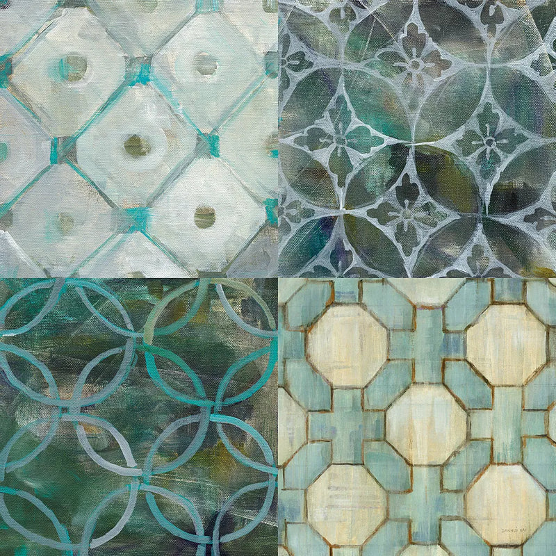 Tile Element 4 Up by Danhui Nai. SKU 30801a. Archival Giclee Fine art print for wall decor.