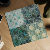 Tile Element 4 Up by Danhui Nai. Shown as a detailed flat fine art print, highlighting archival giclee quality. Available as an archival giclee rolled canvas, fine art paper, or poster print. SKU 30801a.
