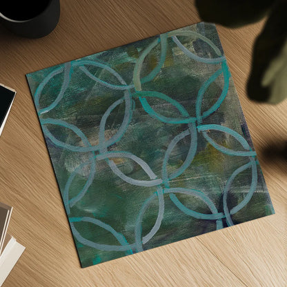 Tile Element III by Danhui Nai. Shown as a detailed flat fine art print, highlighting archival giclee quality. Available as an archival giclee rolled canvas, fine art paper, or poster print. SKU 30142a.