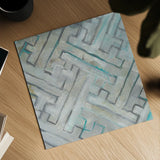 Tile Element IV by Danhui Nai. Shown as a detailed flat fine art print, highlighting archival giclee quality. Available as an archival giclee rolled canvas, fine art paper, or poster print. SKU 30143a.