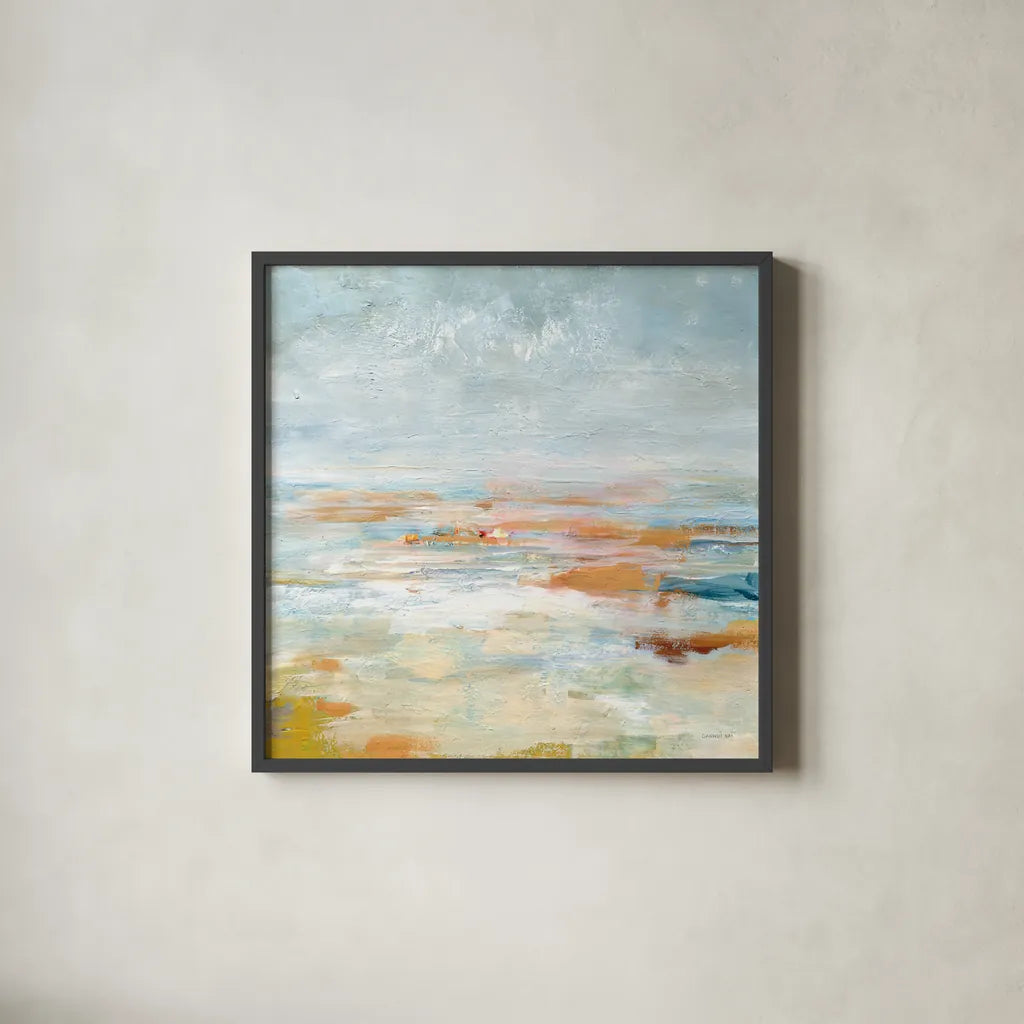 To the Sea by Danhui Nai. Shown in a sleek black glass frame for a contemporary gallery look. Available as an archival giclee rolled canvas, fine art paper, or poster print. SKU 80147a.