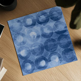 Touching Circles III Navy by Danhui Nai. Shown as a detailed flat fine art print, highlighting archival giclee quality. Available as an archival giclee rolled canvas, fine art paper, or poster print. SKU 67900a.
