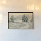 Tranquil Trails II by Danhui Nai. shown as a paper print in a black flame. Available as a archival giclee rolled canvas, fine art paper, or poster print. SKU 86373i.