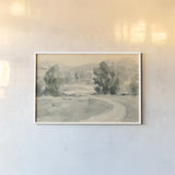 Tranquil Trails II by Danhui Nai. shown as a paper print in a white frame. Available as a archival giclee rolled canvas, fine art paper, or poster print. SKU 86373i.