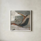 Transcend I by Danhui Nai. Shown in a crisp white glass frame for a clean and minimalist style. Available as an archival giclee rolled canvas, fine art paper, or poster print. SKU 85199a.