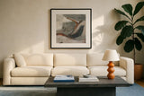 Transcend I by Danhui Nai. Displayed in a glass frame with matte in a clean modern living room. Available as an archival giclee rolled canvas, fine art paper, or poster print. SKU 85199a.
