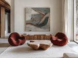 Transcend I by Danhui Nai. Shown as extra-large giant wall art in a modern living room. Available as an archival giclee rolled canvas, fine art paper, or poster print. SKU 85199a.