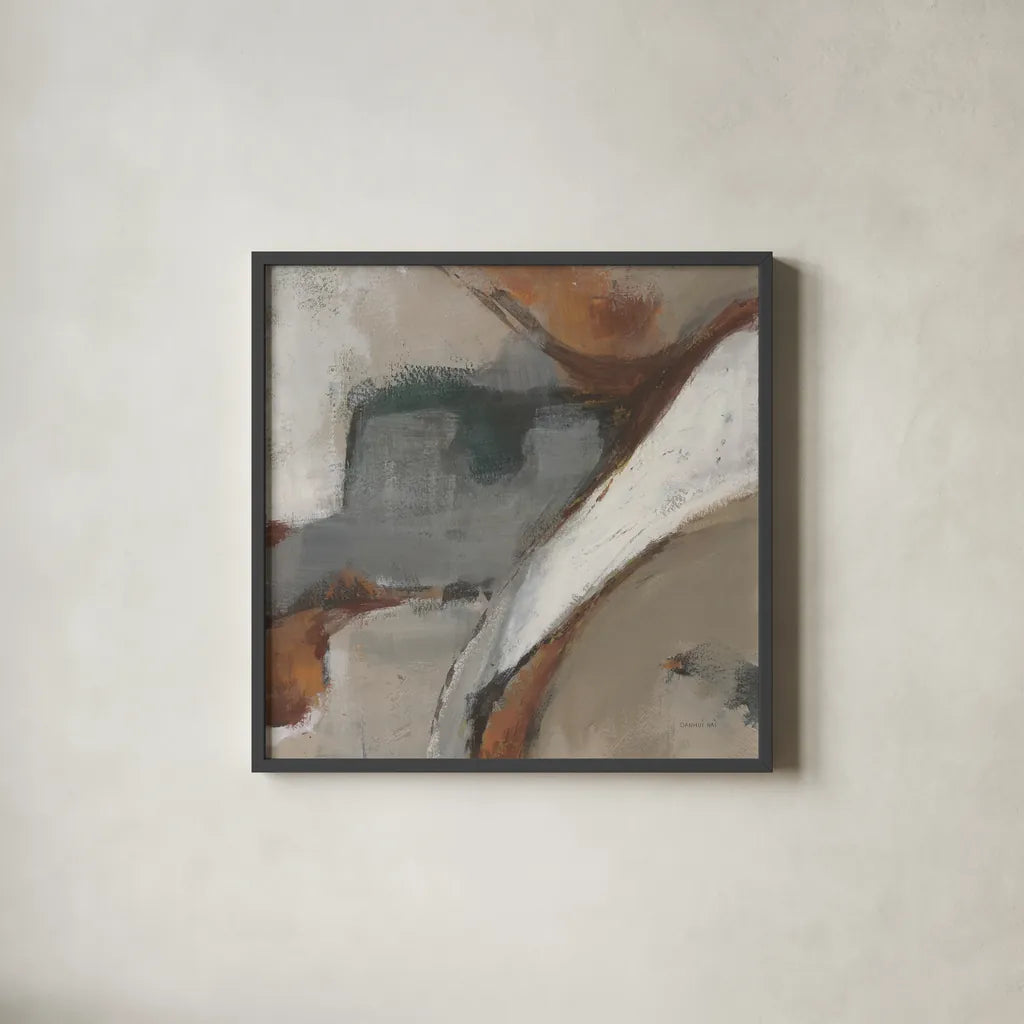 Transcend II by Danhui Nai. Shown in a sleek black glass frame for a contemporary gallery look. Available as an archival giclee rolled canvas, fine art paper, or poster print. SKU 85200a.