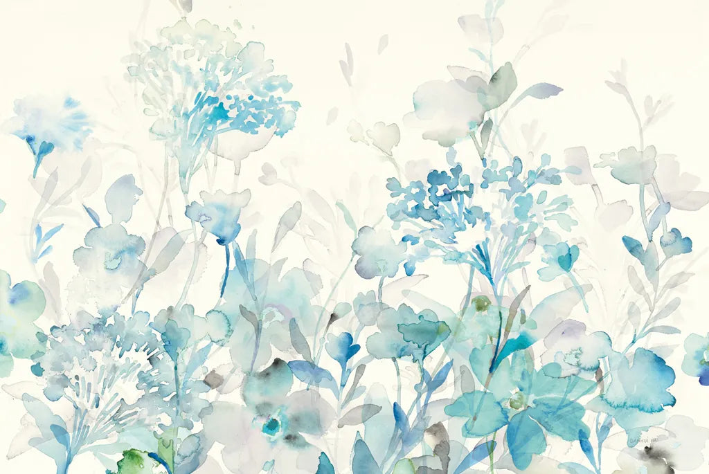 Translucent Garden Blue Crop by Danhui Nai. SKU 37425i. Archival Giclee Fine art print for wall decor.