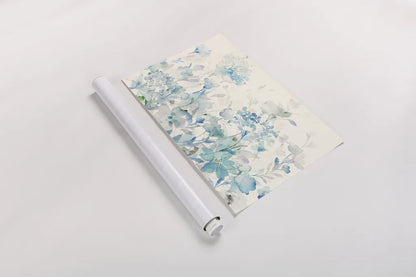 Translucent Garden Blue Crop by Danhui Nai. shown as a rolled paper print. Available as archival giclee rolled canvas, fine art paper, or poster print. SKU 37425i.
