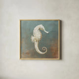 Treasures form the Sea I by Danhui Nai. Shown in a natural wood glass frame for a timeless modern aesthetic. Available as an archival giclee rolled canvas, fine art paper, or poster print. SKU 20689a.