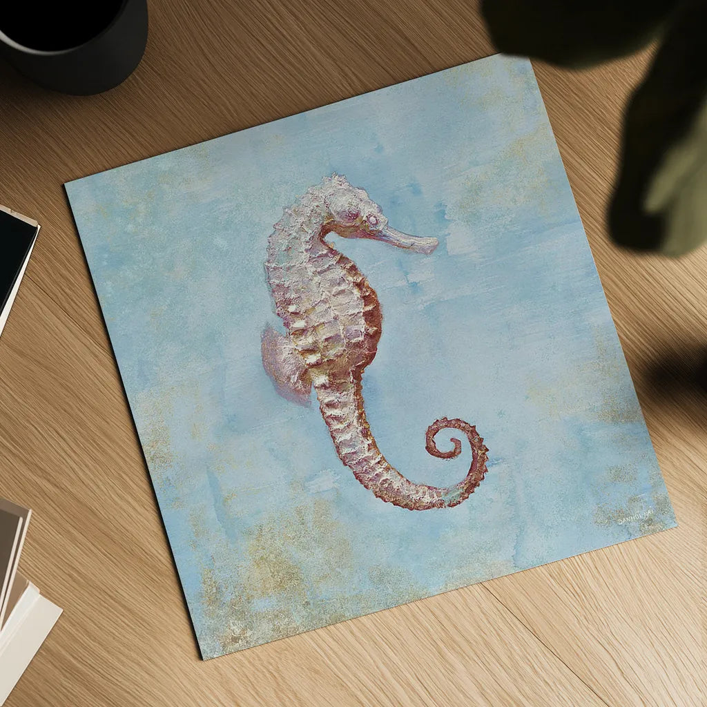 Treasures from the Sea I Watercolor by Danhui Nai. Shown as a detailed flat fine art print, highlighting archival giclee quality. Available as an archival giclee rolled canvas, fine art paper, or poster print. SKU 26757a.