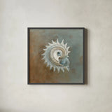 Treasures from the Sea III by Danhui Nai. Shown in a sleek black glass frame for a contemporary gallery look. Available as an archival giclee rolled canvas, fine art paper, or poster print. SKU 20691a.