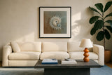 Treasures from the Sea III by Danhui Nai. Displayed in a glass frame with matte in a clean modern living room. Available as an archival giclee rolled canvas, fine art paper, or poster print. SKU 20691a.