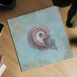Treasures from the Sea III Watercolor by Danhui Nai. Shown as a detailed flat fine art print, highlighting archival giclee quality. Available as an archival giclee rolled canvas, fine art paper, or poster print. SKU 26759a.