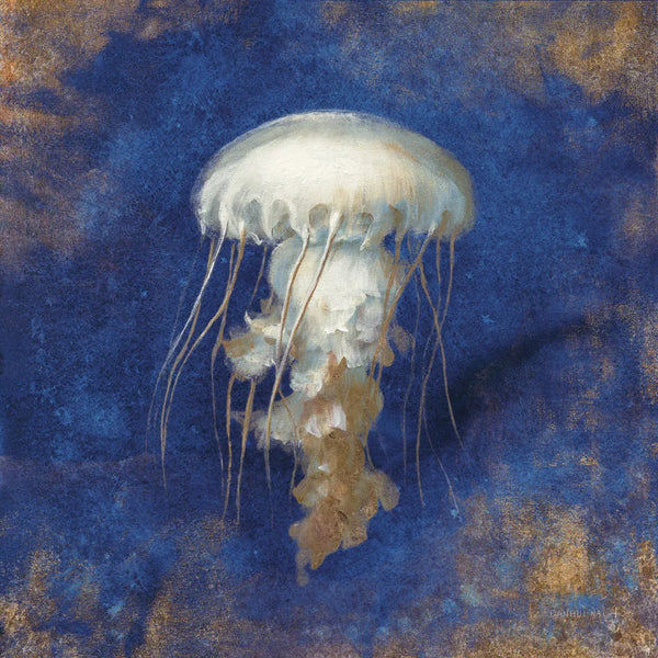 Treasures from the Sea Indigo VI by Danhui Nai. SKU 20053a. Archival Giclee Fine art print for wall decor.