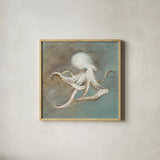 Treasures from the Sea V by Danhui Nai. Shown in a natural wood glass frame for a timeless modern aesthetic. Available as an archival giclee rolled canvas, fine art paper, or poster print. SKU 20693a.