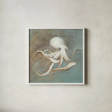 Treasures from the Sea V by Danhui Nai. Shown in a crisp white glass frame for a clean and minimalist style. Available as an archival giclee rolled canvas, fine art paper, or poster print. SKU 20693a.