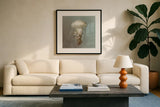 Treasures from the Sea VI by Danhui Nai. Displayed in a glass frame with matte in a clean modern living room. Available as an archival giclee rolled canvas, fine art paper, or poster print. SKU 20694a.