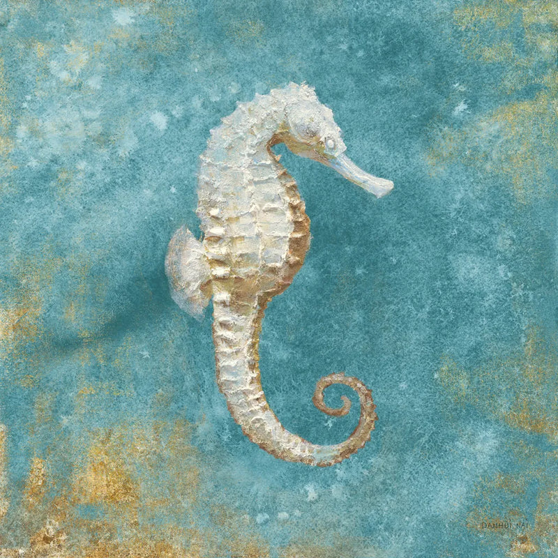Treaures from the Sea I Aqua by Danhui Nai. SKU 21825a. Archival Giclee Fine art print for wall decor.