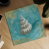 Treaures from the Sea II Aqua by Danhui Nai. Shown as a detailed flat fine art print, highlighting archival giclee quality. Available as an archival giclee rolled canvas, fine art paper, or poster print. SKU 21826a.