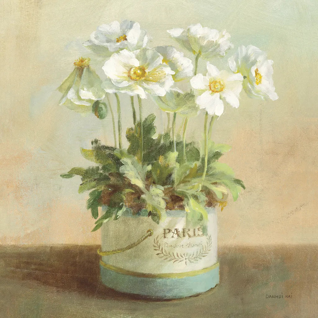 Tres Chic Poppies by Danhui Nai. SKU 10159a. Archival Giclee Fine art print for wall decor.