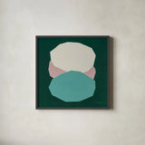 Trio by Danhui Nai. Shown in a sleek black glass frame for a contemporary gallery look. Available as an archival giclee rolled canvas, fine art paper, or poster print. SKU 85829a.