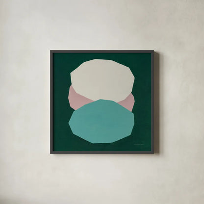 Trio by Danhui Nai. Shown in a sleek black glass frame for a contemporary gallery look. Available as an archival giclee rolled canvas, fine art paper, or poster print. SKU 85829a.