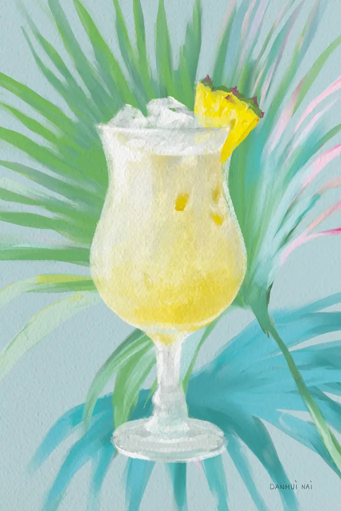 Tropical Cocktails I by Danhui Nai. SKU 92426h. Archival Giclee Fine art print for wall decor.