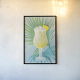 Tropical Cocktails I by Danhui Nai. shown as a paper print in a black flame. Available as a archival giclee rolled canvas, fine art paper, or poster print. SKU 92426h.