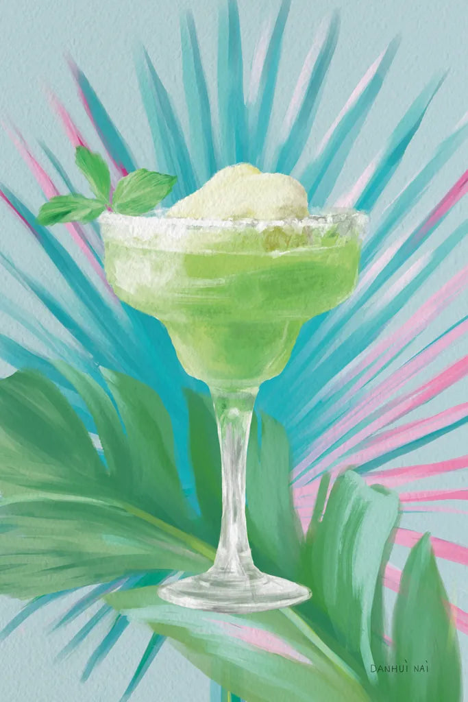 Tropical Cocktails III by Danhui Nai. SKU 92428h. Archival Giclee Fine art print for wall decor.