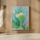 Tropical Cocktails III by Danhui Nai. shown as over sized large wall art. Available as an archival giclee rolled canvas, fine art paper, or poster print. SKU 92428h.