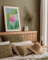 Tropical Cocktails IV by Danhui Nai. shown as a paper print in a natural frame. Available as a archival giclee rolled canvas, fine art paper, or poster print. SKU 92429h.
