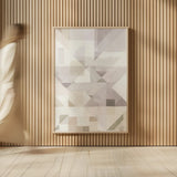 Try Angles III Neutral Sage by Danhui Nai. shown as over sized large wall art. Available as an archival giclee rolled canvas, fine art paper, or poster print. SKU 59302h.