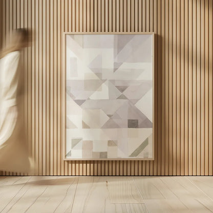 Try Angles III Neutral Sage by Danhui Nai. shown as over sized large wall art. Available as an archival giclee rolled canvas, fine art paper, or poster print. SKU 59302h.