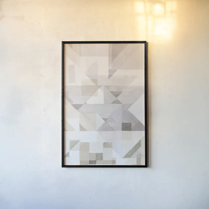 Try Angles III Neutral Sage by Danhui Nai. shown as a paper print in a black flame. Available as a archival giclee rolled canvas, fine art paper, or poster print. SKU 59302h.