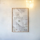 Try Angles IV Neutral Sage by Danhui Nai. shown as a paper print in a natural frame. Available as a archival giclee rolled canvas, fine art paper, or poster print. SKU 59303h.