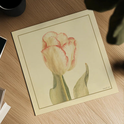 Tulip I by Danhui Nai. Shown as a detailed flat fine art print, highlighting archival giclee quality. Available as an archival giclee rolled canvas, fine art paper, or poster print. SKU 5352a.
