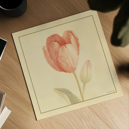 Tulip III by Danhui Nai. Shown as a detailed flat fine art print, highlighting archival giclee quality. Available as an archival giclee rolled canvas, fine art paper, or poster print. SKU 5354a.