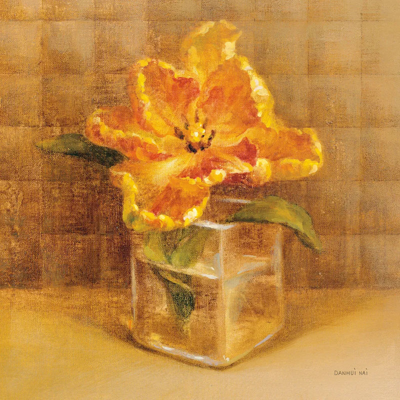 Tulip in Glass by Danhui Nai. SKU 36565a. Archival Giclee Fine art print for wall decor.
