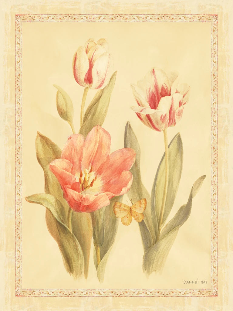 Tulips and Butterflies II by Danhui Nai