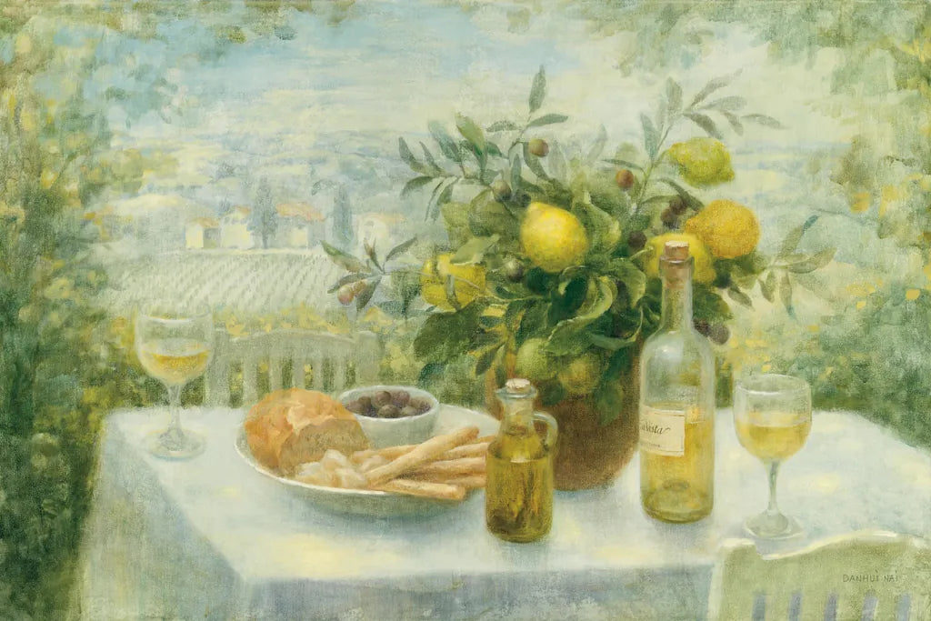 Tuscan Table by Danhui Nai. SKU 5148i. Archival Giclee Fine art print for wall decor.