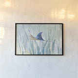 Undersea Ray by Danhui Nai. shown as a paper print in a black flame. Available as a archival giclee rolled canvas, fine art paper, or poster print. SKU 71229i.