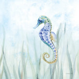 Undersea Seahorse Swimming by Danhui Nai. SKU 83570a. Archival Giclee Fine art print for wall decor.