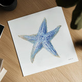Undersea Starfish by Danhui Nai. Shown as a detailed flat fine art print, highlighting archival giclee quality. Available as an archival giclee rolled canvas, fine art paper, or poster print. SKU 83139a.