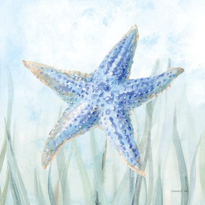 Undersea Starfish Seaweed by Danhui Nai. SKU 84799a. Archival Giclee Fine art print for wall decor.